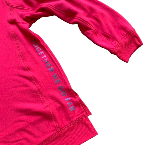 Peloton Red Modern Side Slit Weekender Sweatshirt Large - Picture 6 of 7